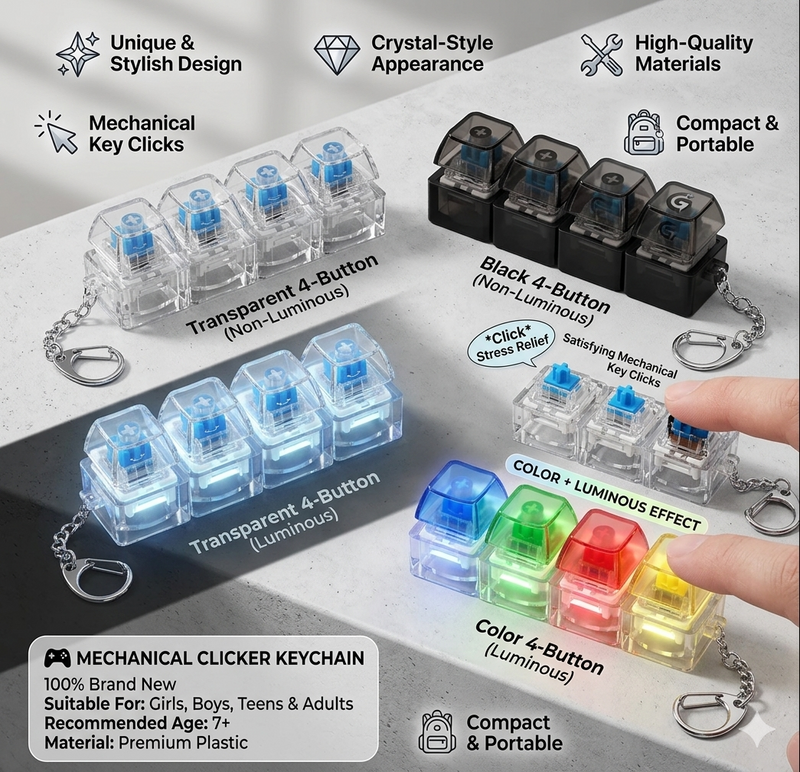 4-Key Anti-Stress Keychain